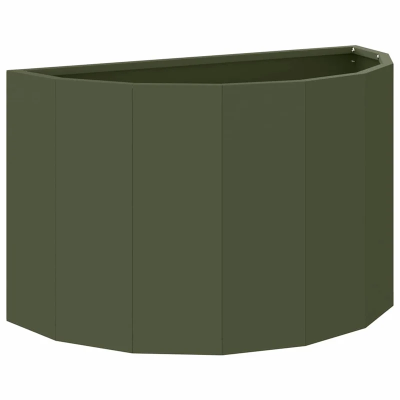 Jardinera Verde Oliva 60 X 30 X 35 Cm Acero