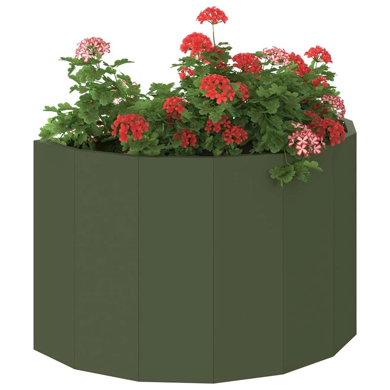 Jardinera Verde Oliva 60 X 30 X 35 Cm Acero