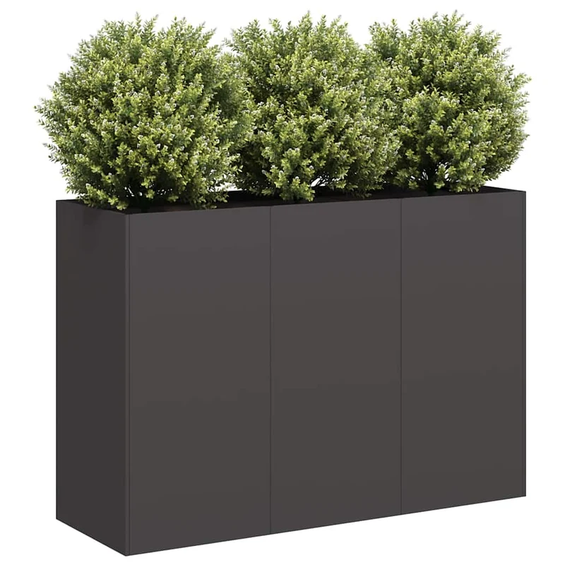 Jardinera De Acero Laminado En Frío Negro 120x40x80 Cm