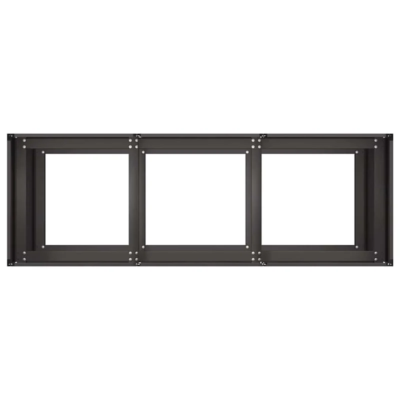 Jardinera De Acero Laminado En Frío Negro 120x40x80 Cm
