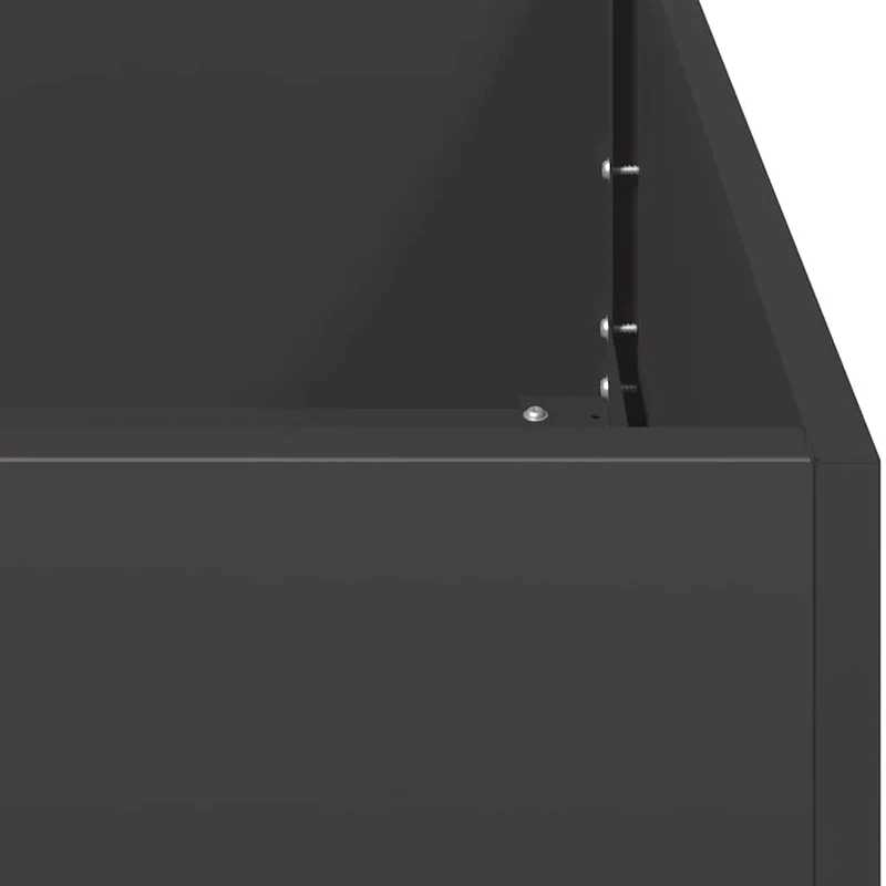 Jardinera De Acero Laminado En Frío Negro 120x40x80 Cm
