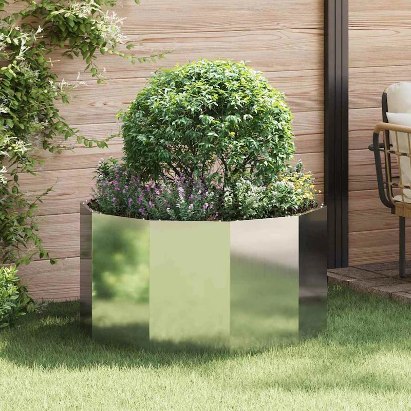 Jardinera Plateado 90 X 90 X 50 Cm Acero Galvanizado