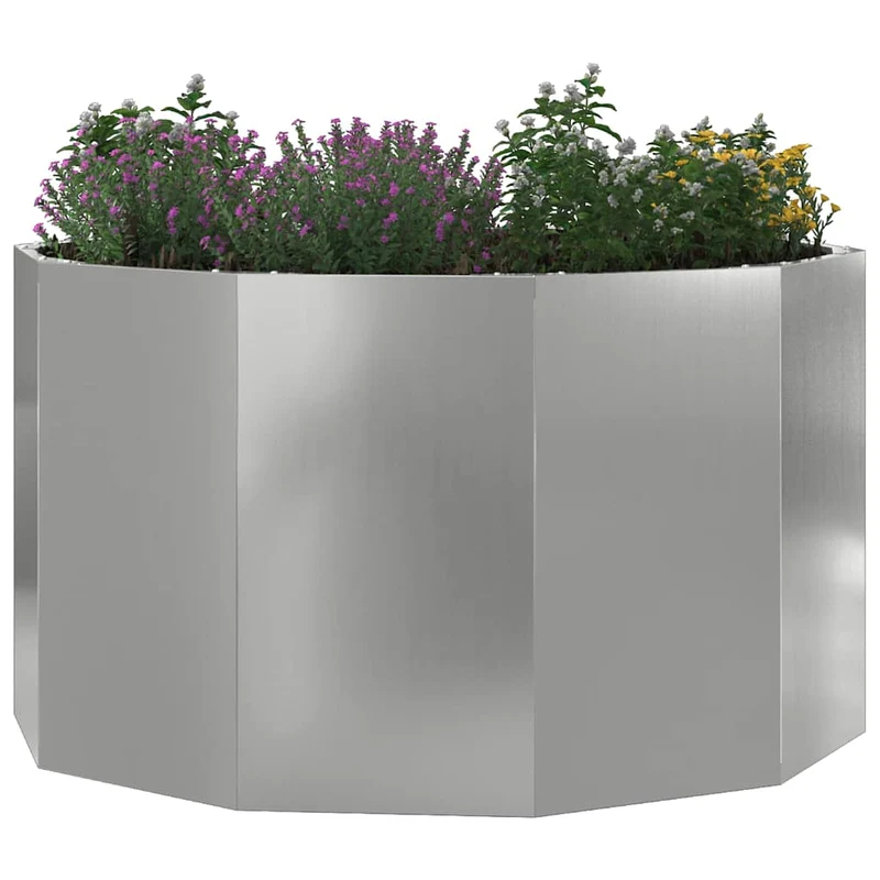 Jardinera Plateado 90 X 90 X 50 Cm Acero Galvanizado