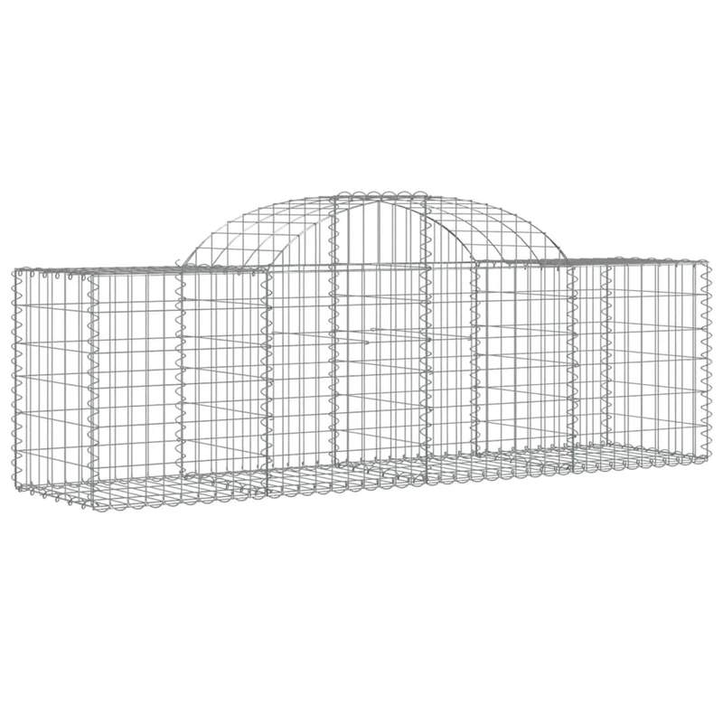Cestas Gaviones 3 Uds Forma De Arco Hierro 200x50x60/80 Cm