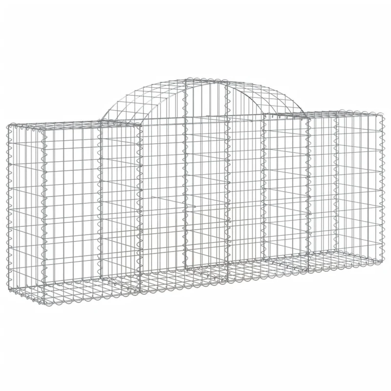 Cestas De Gaviones 50 Uds Forma De Arco Hierro 200x50x80/100 Cm