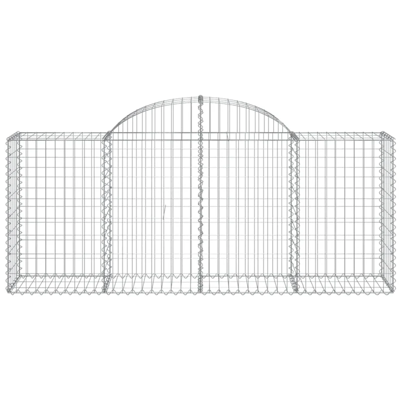 Cestas De Gaviones 50 Uds Forma De Arco Hierro 200x50x80/100 Cm