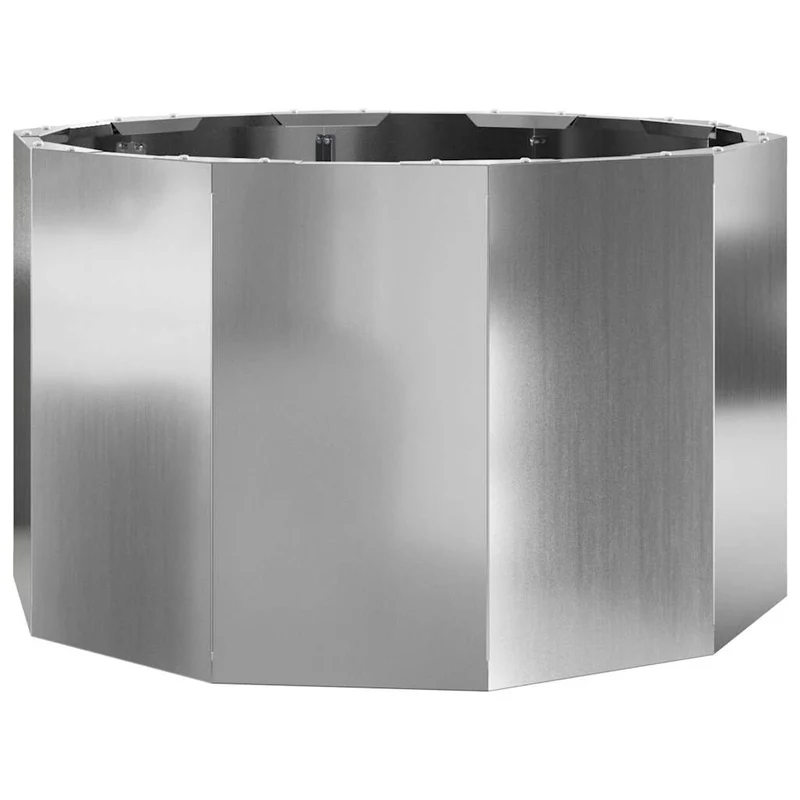 Jardinera Plateado 60 X 60 X 35 Cm Acero Galvanizado