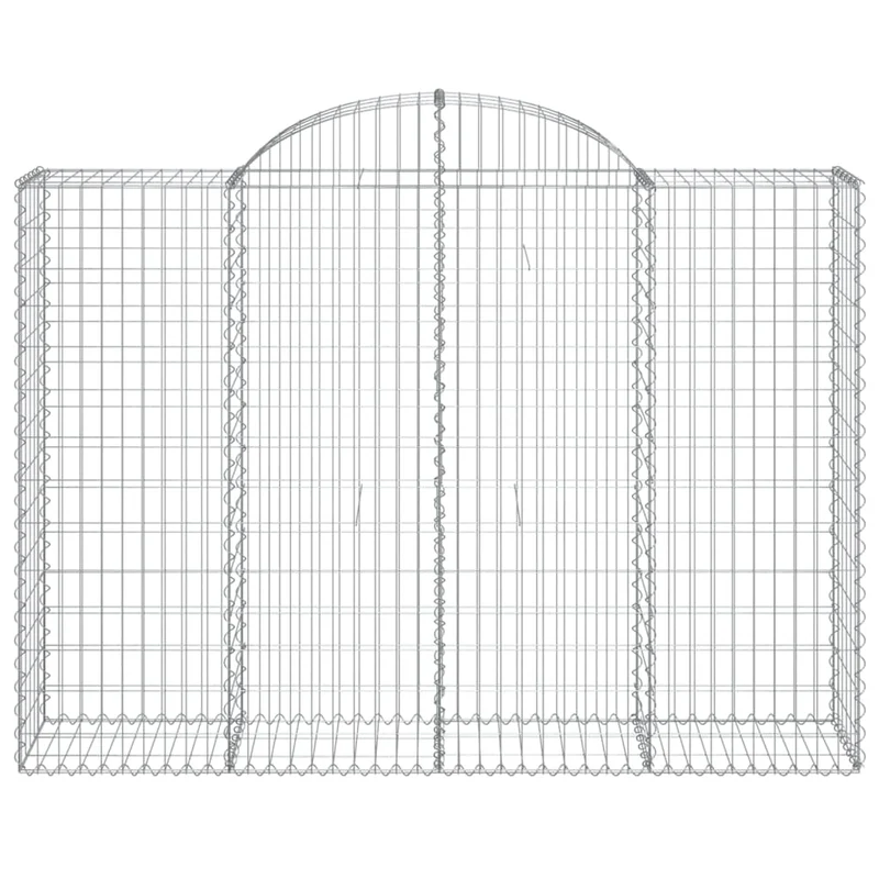 Cestas Gaviones 40 Uds Forma De Arco Hierro 200x50x140/160 Cm