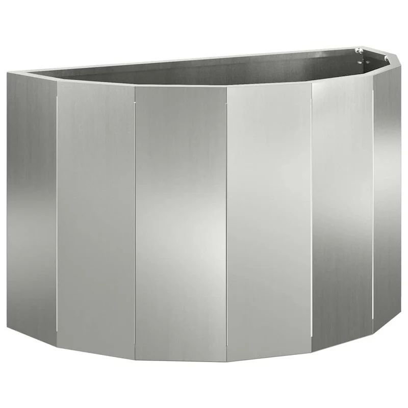 Jardinera Plateado 60 X 30 X 35 Cm Acero Galvanizado