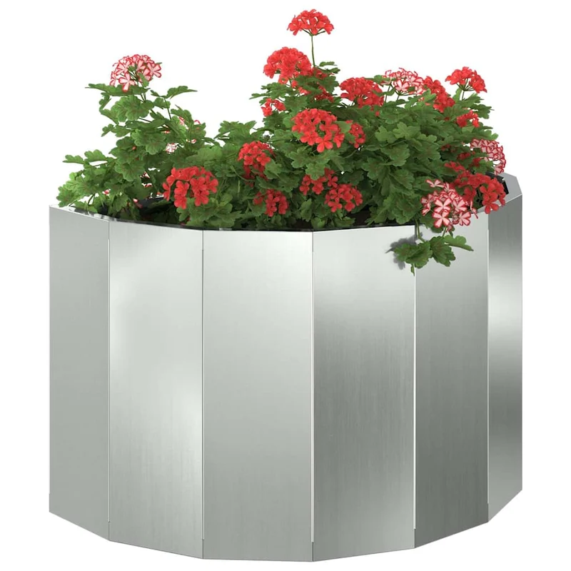 Jardinera Plateado 60 X 30 X 35 Cm Acero Galvanizado