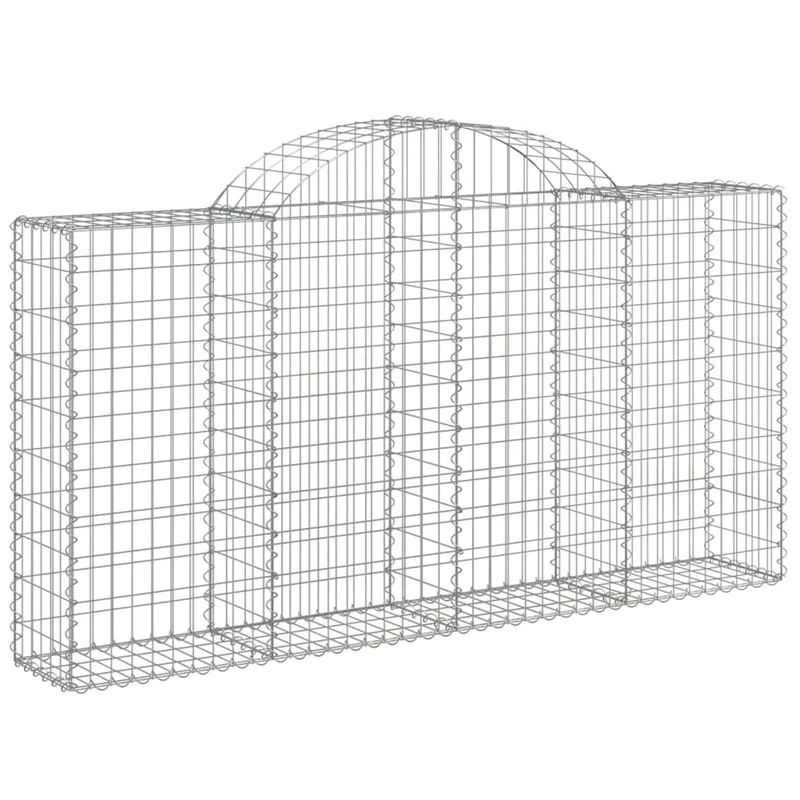 Cestas Gaviones 30 Uds Forma De Arco Hierro 200x30x100/120 Cm