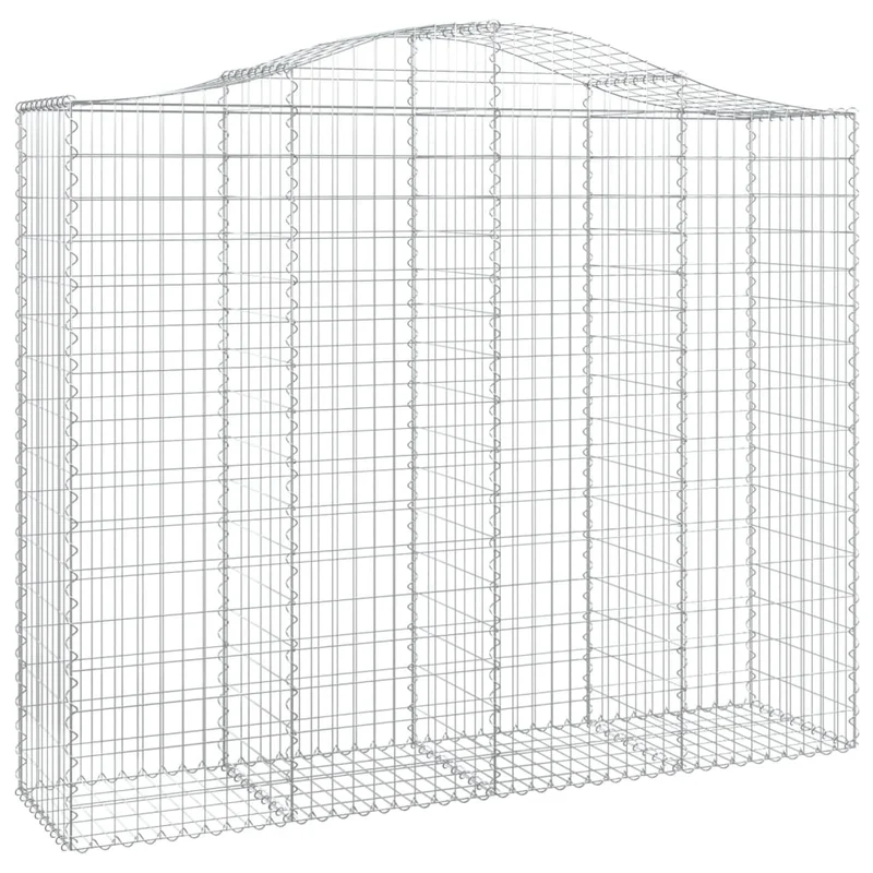 Cestas De Gaviones 3 Uds Forma De Arco Hierro 200x50x160/180 Cm