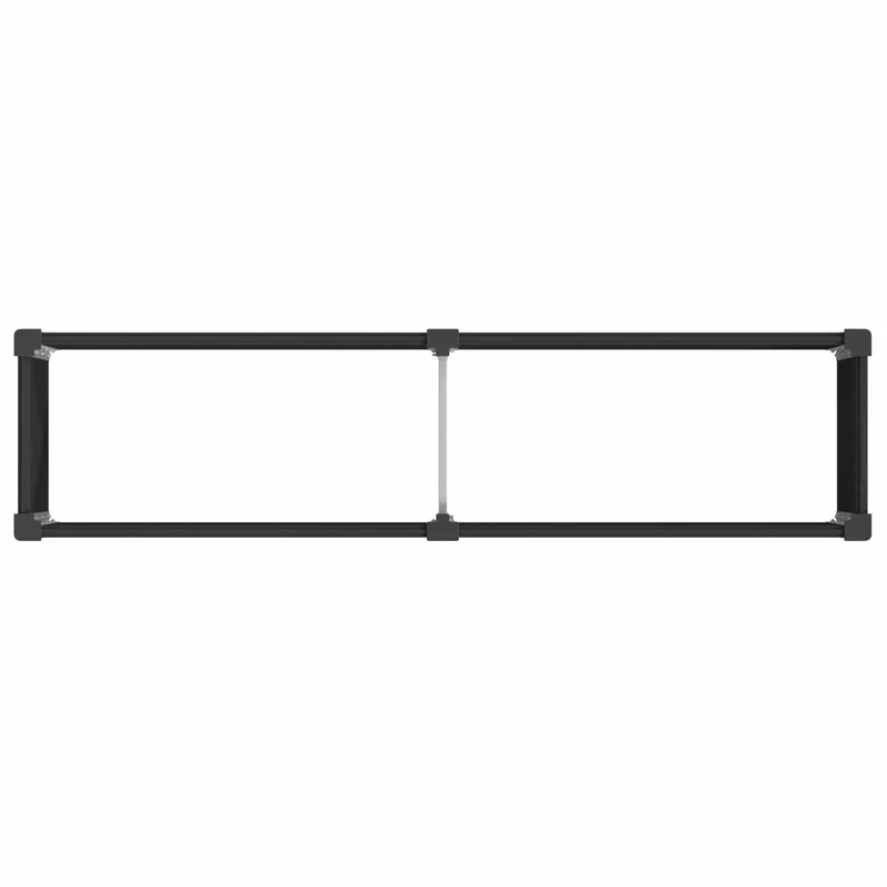Arriate Elevado Negro 200 X 50 X 91 Cm Wpc Y Aluminio