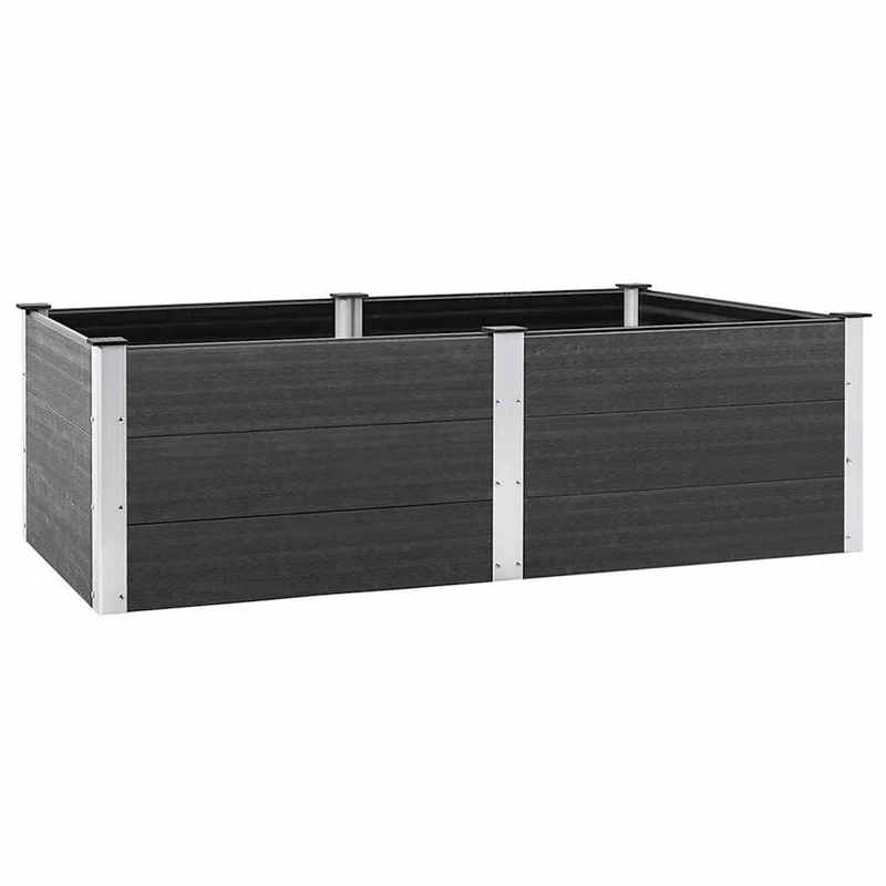 Arriate De Wpc Gris 200x100x54 Cm