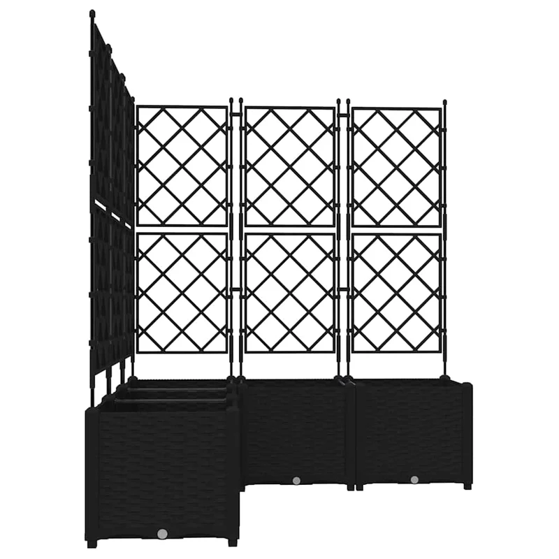 Macetero De Jardín 5 Uds. Negro 120 X 120 X 143 Cm Pp