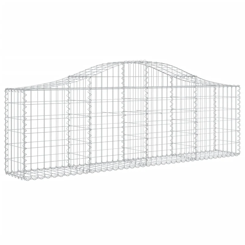 Cestas De Gaviones 6 Uds Forma De Arco Hierro 200x30x60/80 Cm