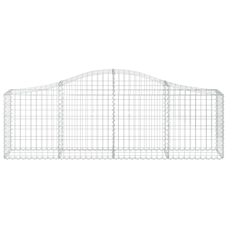 Cestas De Gaviones 6 Uds Forma De Arco Hierro 200x30x60/80 Cm