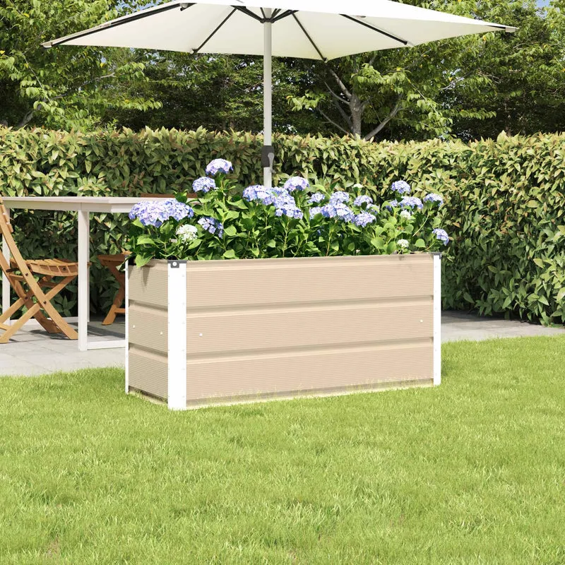 Jardinera Marfil 100 X 40 X 45 Cm Acero