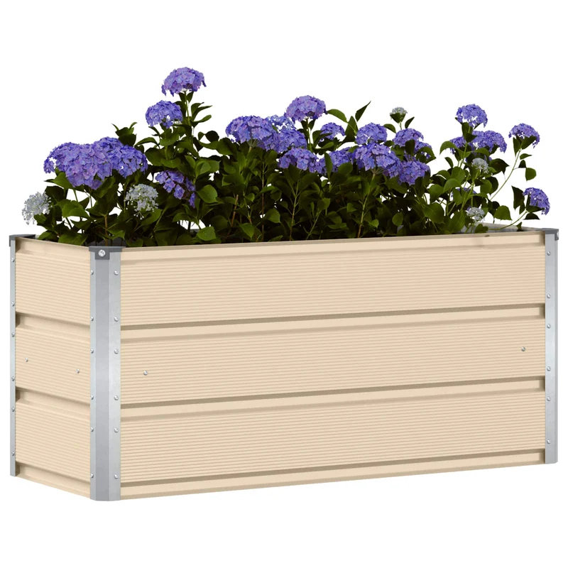 Jardinera Marfil 100 X 40 X 45 Cm Acero
