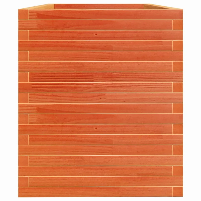 Jardinera Madera Maciza De Pino Marrón Cera 110x60x68,5 Cm