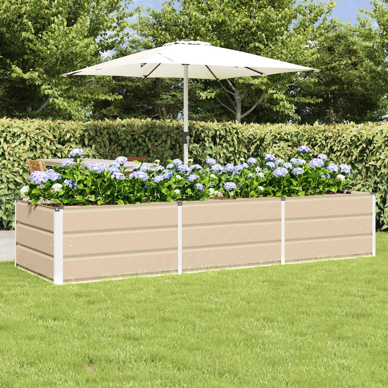 Jardinera Marfil 240 X 80 X 45 Cm Acero