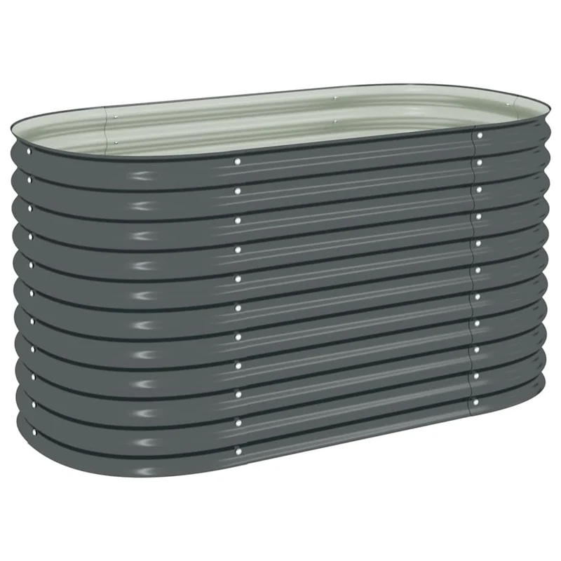 Arriate De Acero Galvanizado Gris 160x80x81 Cm