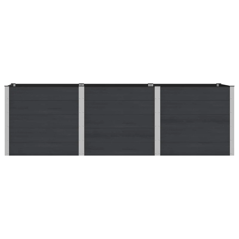 Arriate Elevado Negro 300 X 100 X 91 Cm Wpc Y Aluminio