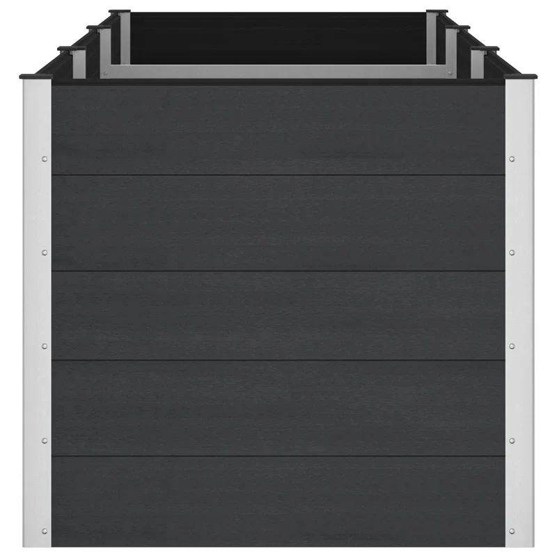 Arriate Elevado Negro 300 X 100 X 91 Cm Wpc Y Aluminio