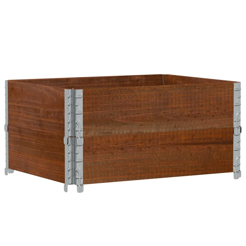 Jardinera De Madera Maciza De Pino Marrón 80x60 Cm