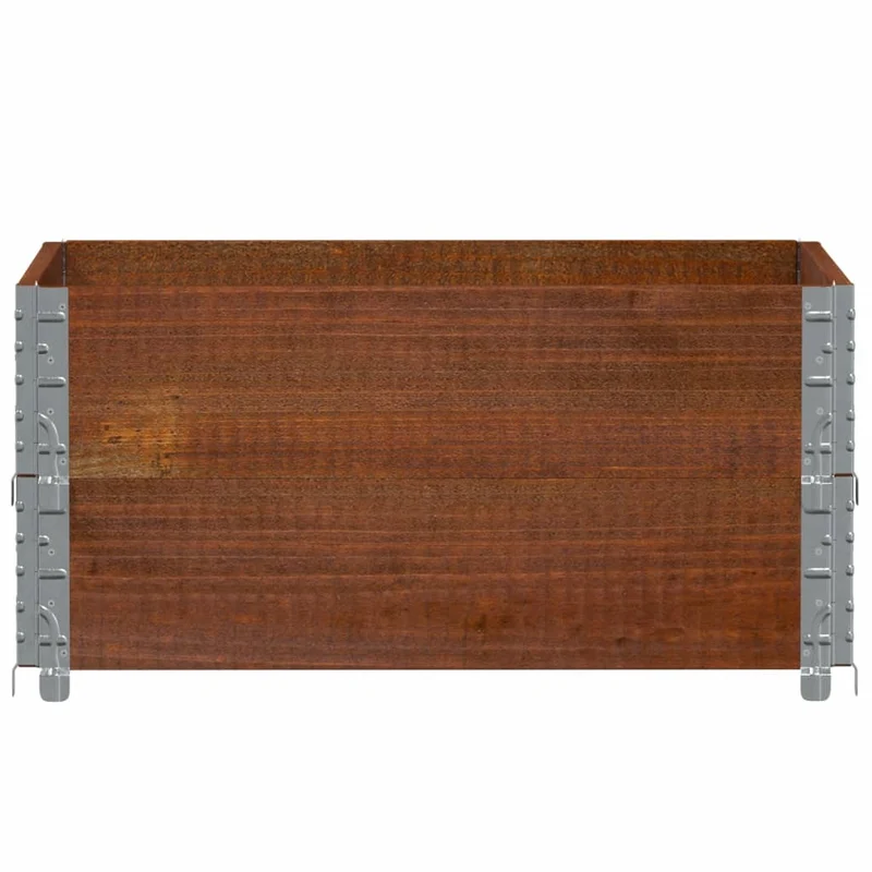 Jardinera De Madera Maciza De Pino Marrón 80x60 Cm