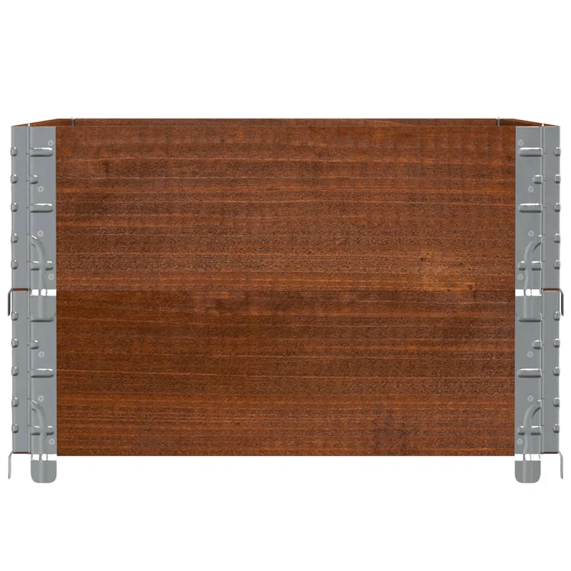 Jardinera De Madera Maciza De Pino Marrón 80x60 Cm