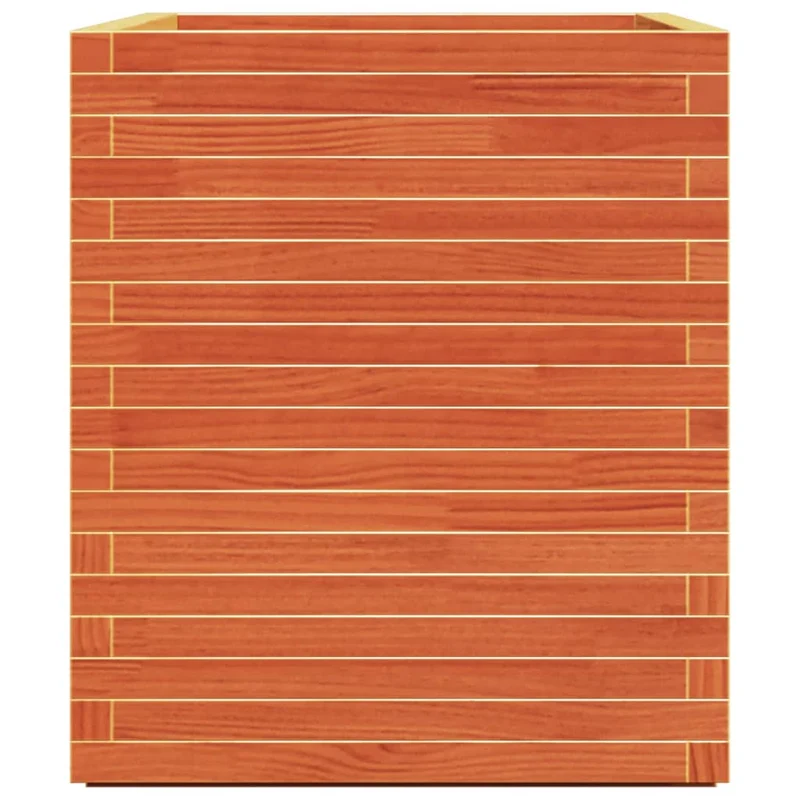Jardinera Madera Maciza De Pino Marrón Cera 90x60x72 Cm