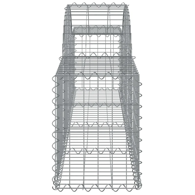 Cestas De Gaviones 5 Uds Forma De Arco Hierro 200x30x40/60 Cm