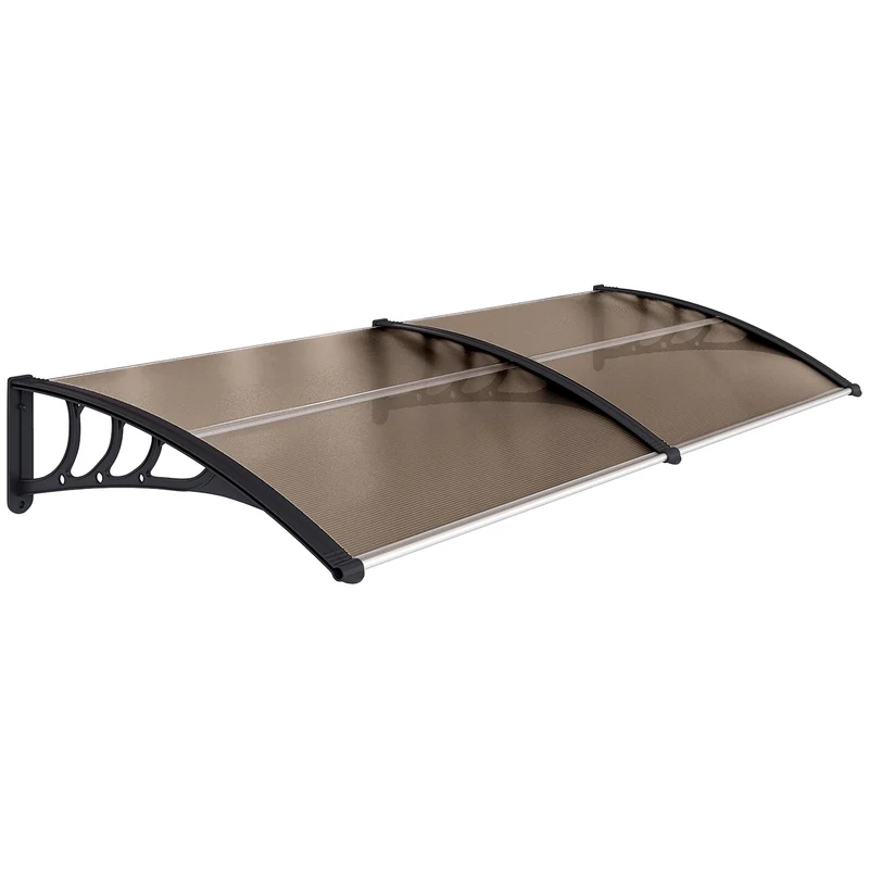 Outsunny Marquesina Para Puertas Y Ventanas 195x75cm Con Soporte De Aluminio