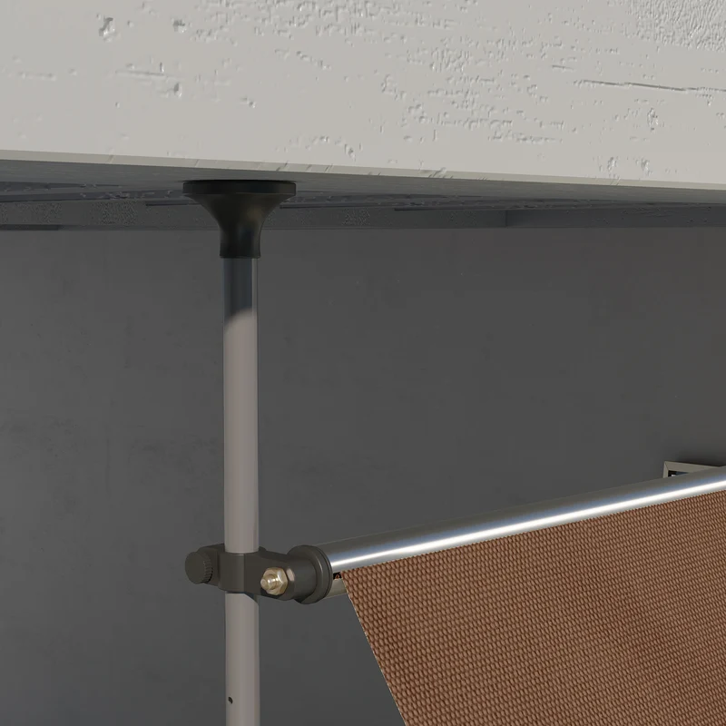 Outsunny Toldo Manual Retráctil 3x1,2 M Altura Ajustable Con Manivela 210-300 Cm