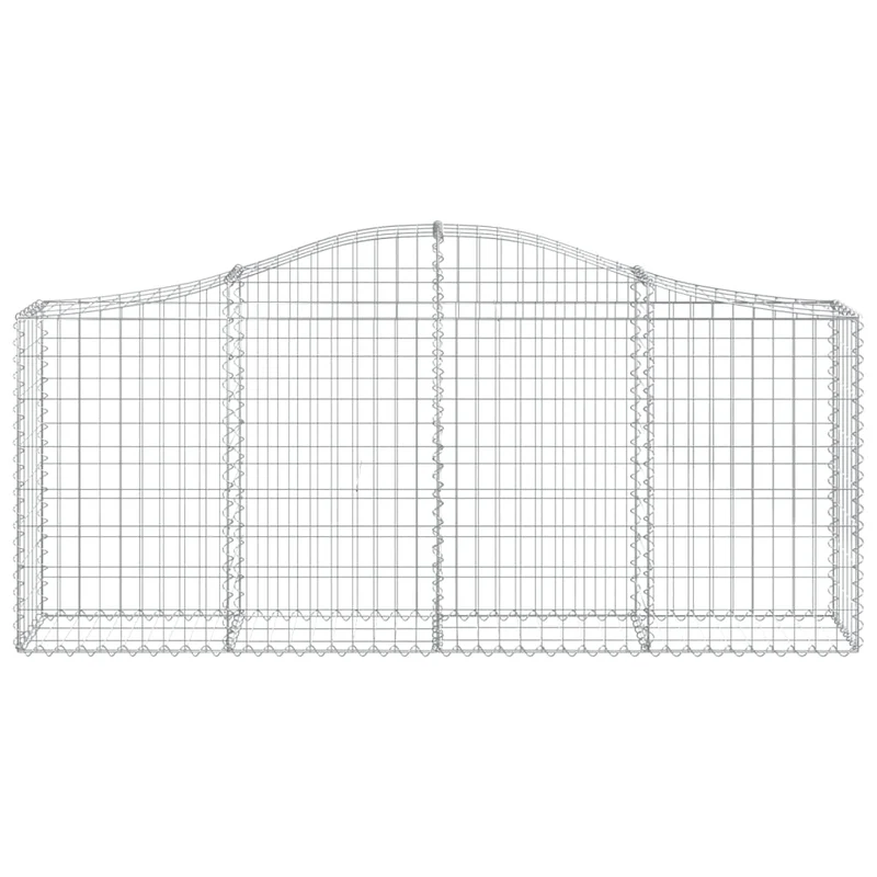 Cestas De Gaviones 50 Uds Forma De Arco Hierro 200x30x80/100 Cm