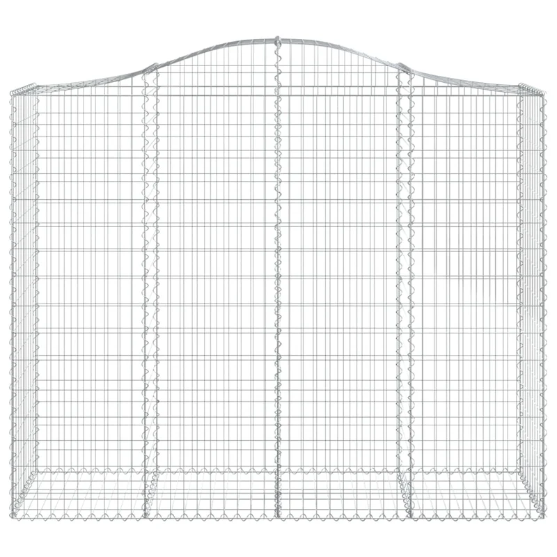 Cestas De Gaviones 9 Uds Forma De Arco Hierro 200x50x160/180 Cm