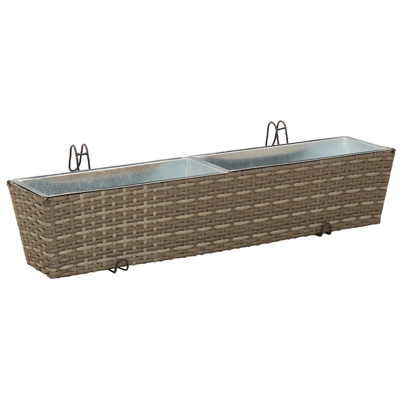 Barandilla 2 Uds. Gris 80 X 17 X 17 Cm Metal