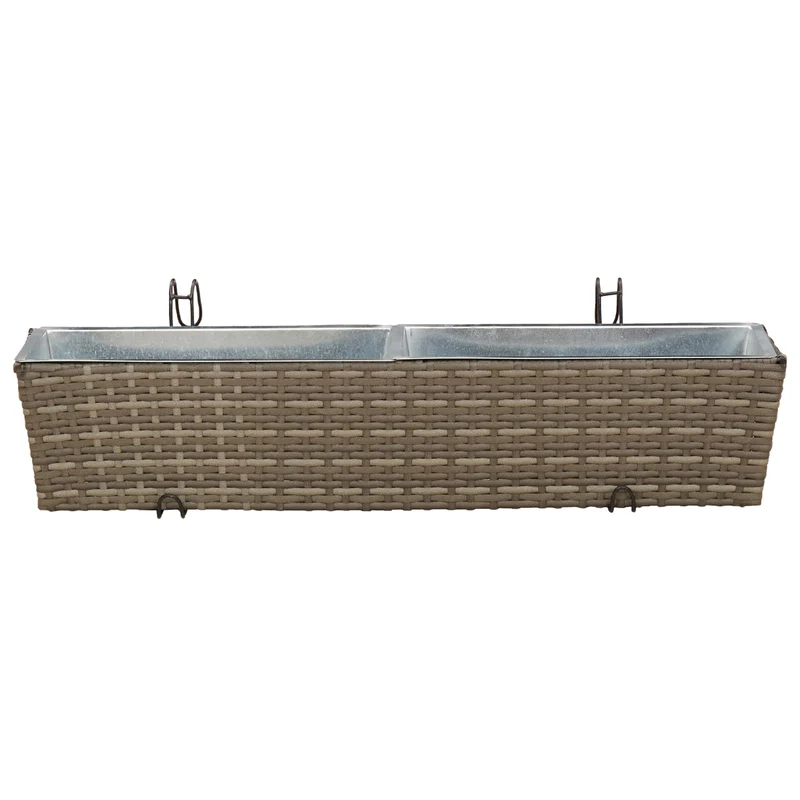 Barandilla 2 Uds. Gris 80 X 17 X 17 Cm Metal