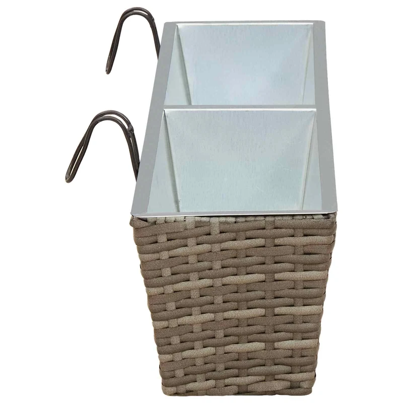 Barandilla 2 Uds. Gris 80 X 17 X 17 Cm Metal