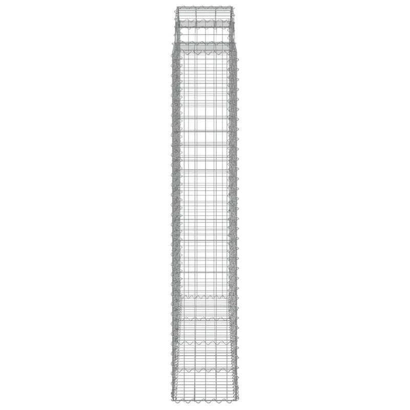 Cestas De Gaviones 2 Uds Forma De Arco Hierro 200x50x220/240 Cm