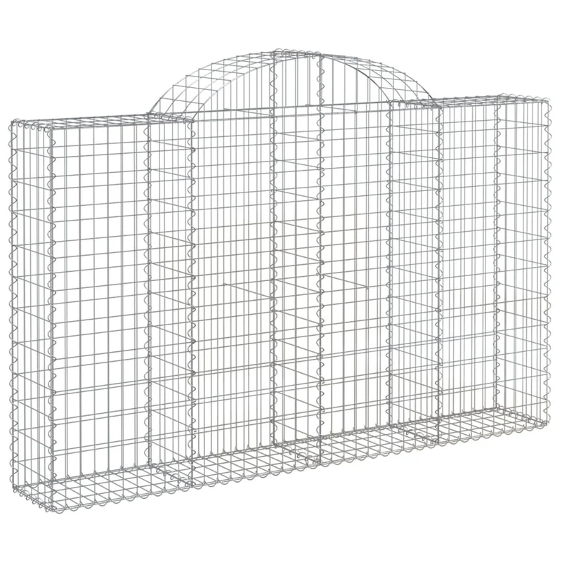 Cestas Gaviones 20 Uds Forma De Arco Hierro 200x30x120/140 Cm
