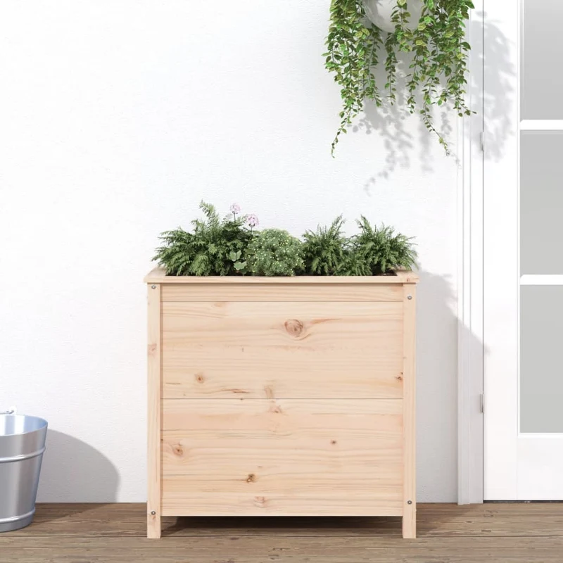 Jardinera Madera Maciza De Pino 82,5x40x78 Cm