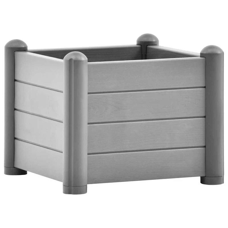 Arriate De Jardín Pp Gris Piedra 43x43x35 Cm