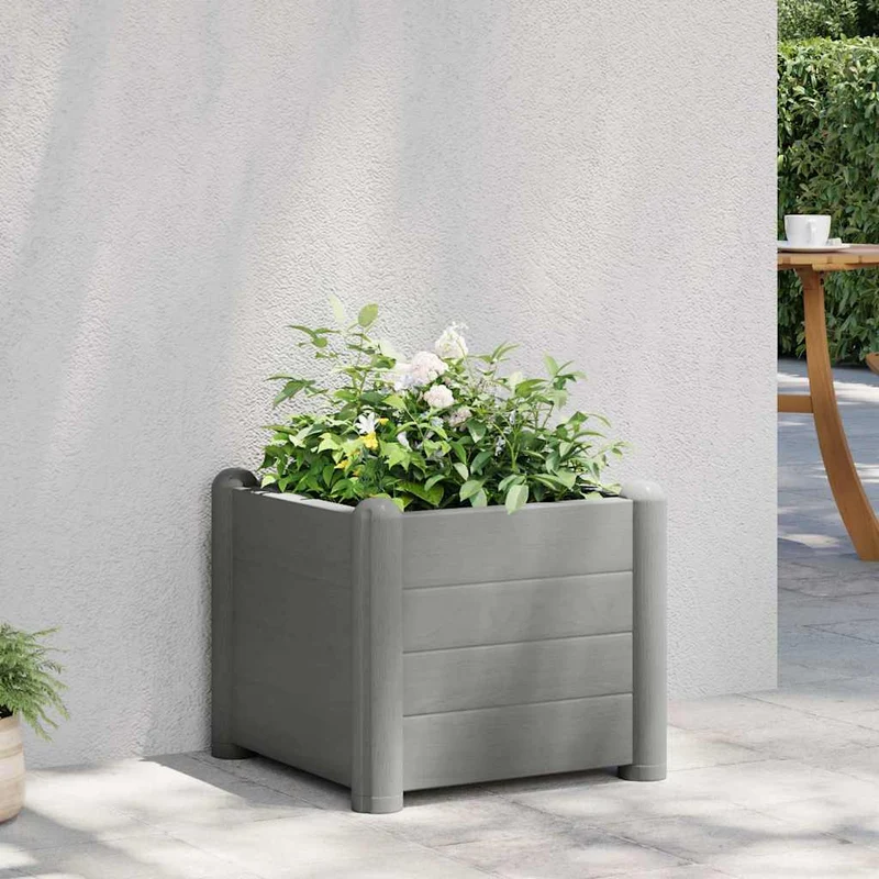 Arriate De Jardín Pp Gris Piedra 43x43x35 Cm