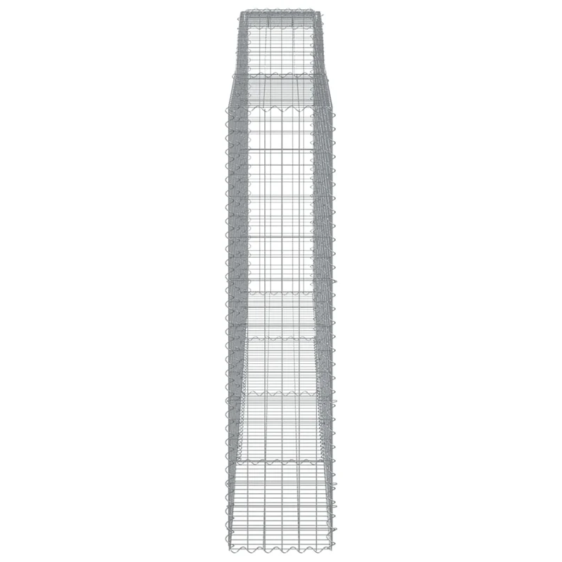 Cestas De Gaviones 2 Uds Forma De Arco Hierro 400x50x200/220 Cm