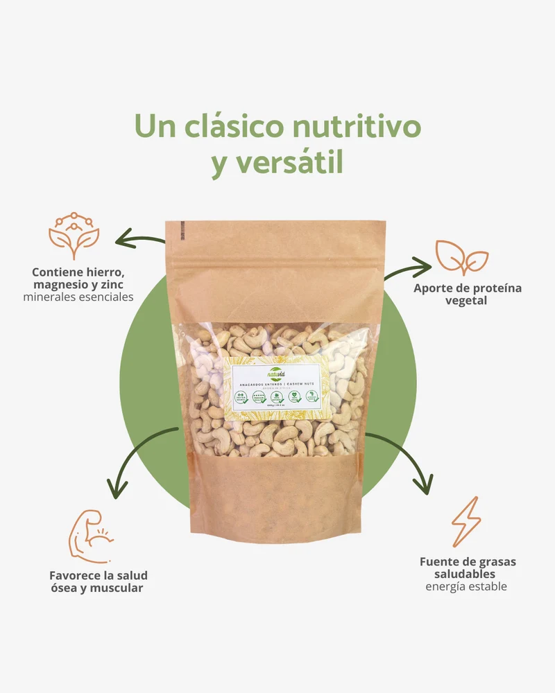Anacardos Crudos Naturales Natuvid | 1 kg | PREMIUM | Sin tostar y sin sal | 100 % Naturales | Origen Africano | Vegano