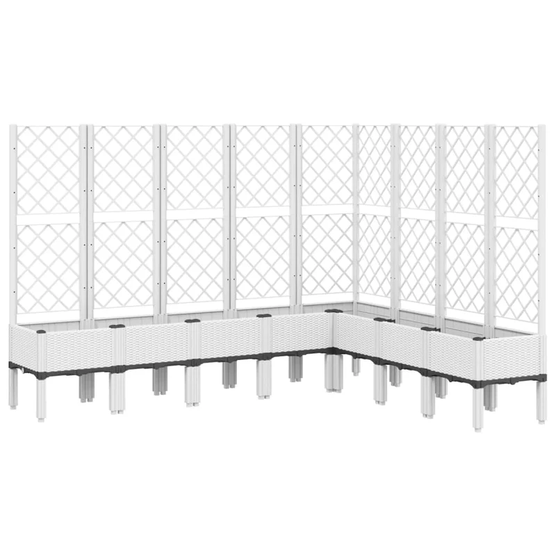 Jardinera Con Enrejado Pp Blanco 200x160x142 Cm