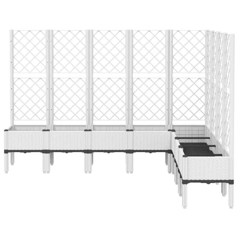 Jardinera Con Enrejado Pp Blanco 200x160x142 Cm