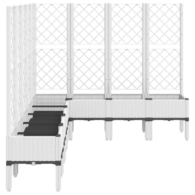 Jardinera Con Enrejado Pp Blanco 200x160x142 Cm